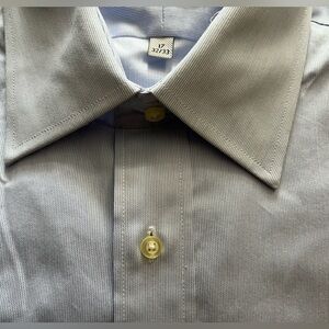 W.H. Belk Men's Light Blue Dress Shirt 17 32/x